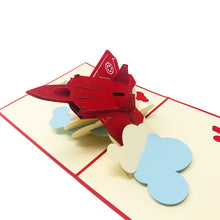 Load image into Gallery viewer, Red Aircraft - WOW 3D Pop Up Card