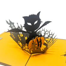 Load image into Gallery viewer, Halloween Evil Cat - WOW Pop Up Card
