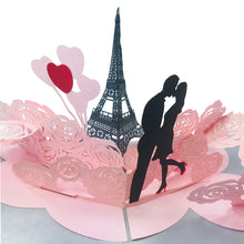 Load image into Gallery viewer, Love in Paris - WOW 3D 2 Layers Message Pop Up Card