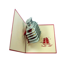 Load image into Gallery viewer, Ship in a Bottle - WOW 3D Pop Up Greeting Card