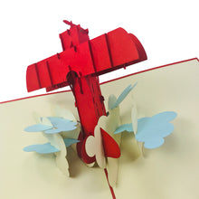 Load image into Gallery viewer, Red Airplane - WOW 3D Pop Up Card