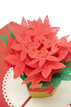 Load image into Gallery viewer, Poinsettia - Christmas Pop Up Card