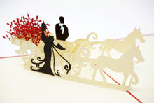 Load image into Gallery viewer, Rose Flower Carriage - WOW 3D Pop Up Greeting Card