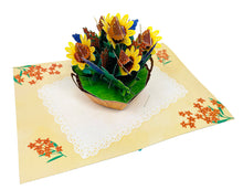 Load image into Gallery viewer, Sunflower Basket - WOW 3D Pop Up Greeting Card