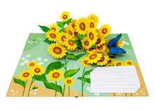 Load image into Gallery viewer, Sunflower &amp; Butterfly- 3D Pop Up Greeting Card