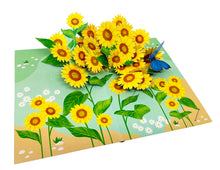 Load image into Gallery viewer, Sunflower &amp; Butterfly- 3D Pop Up Greeting Card
