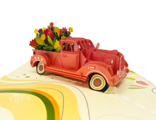 Load image into Gallery viewer, Tulip Flower Truck - WOW 3D Pop Up Greeting Card