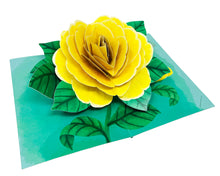 Load image into Gallery viewer, Yellow Camellia Gorgeous Flower - WOW 3D Pop Up Greeting Card